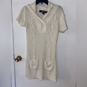 Stephanie Rogers Cream Sweater Dress